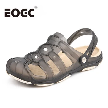 

Size 40-45 Men Beach Sandals Fashion Jelly Shoes Breathable Hollow Slippers Outdoor Summer Shoes male Dropshipping