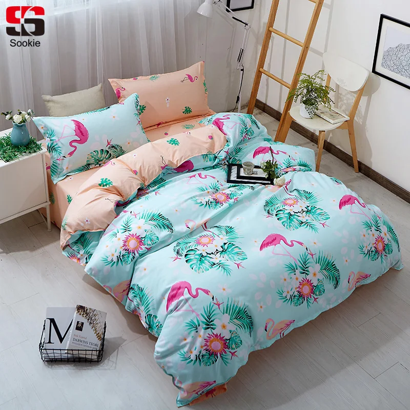 Sookie Flamingo Bedding Set Twin Full Queen King Size Duvet Cover Sets