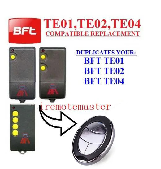 

5pcs FOR BFT TEO1 TEO2 TEO4 universal remote control 433.92mhz duplicator