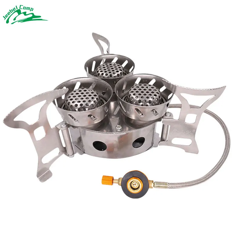 

Gas Burners 11000W Super Power Stove Outdoor Camping Cooking Windproof Butane Burners Portable Heater Furnace Gas Stove
