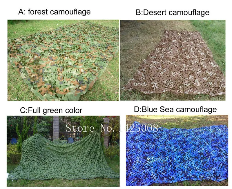 

3*3M four colors Camouflage net Camo Blinds Net Cover For Army Military Hunting Camping Military Photography Birdwatching