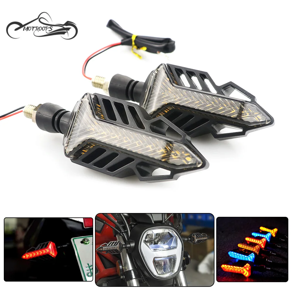 Motorcycle LED Turn Signal Lights Flowing Left Right Signals Indicators