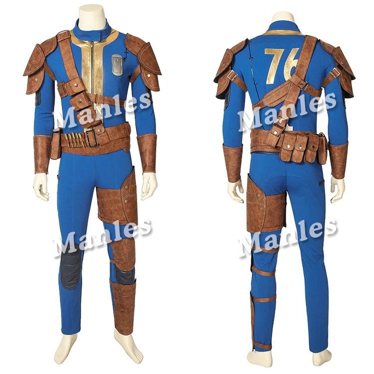 Game Fallout 4 Fallout 76 Costume Vault 76 Sole Survivor Deacon Cospaly Jumpsuit Uniform Halloween Outfit Full Set Custom Made