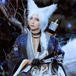 Горячая игра Onmyoji SR косплэй костюм лиса демон топ + штаны перчатки древний стиль полный наборы для ухода за кожей Бесплатная доставка