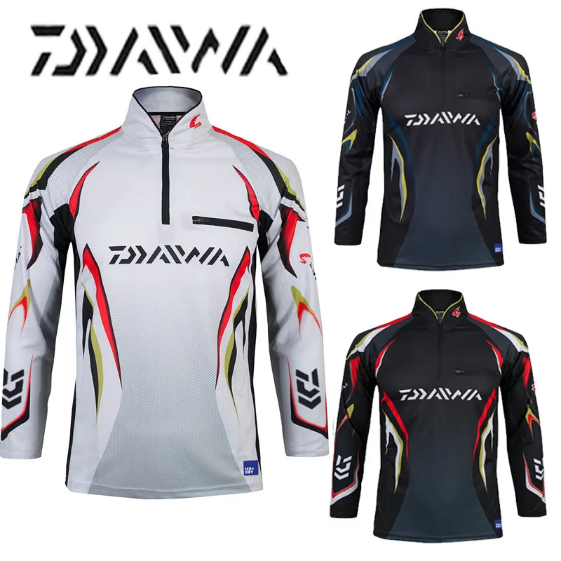 

Drop Shipping Daiwa Men Fishing Clothes UV Protection Breathable Daiwa Jacket Fishing Clothing Quick Dry Fishing Vest Pesca