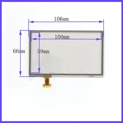 ZhiYuSun 4,3 дюймов для LQ043TIDG53 106*66 4 провода сенсорный экран стекло сенсорный для gps это совместимо