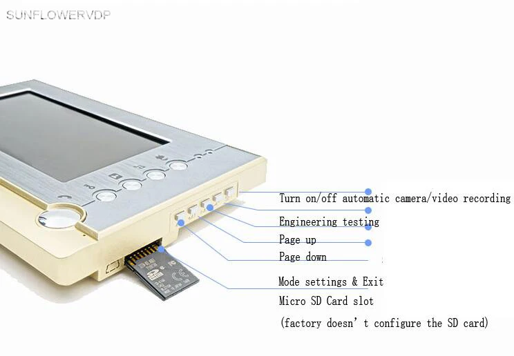 12 единиц Rfid видео телефон с 8 Гб sd-карта видео запись " цветной монитор домофон с видео связью с электронным дверным замком