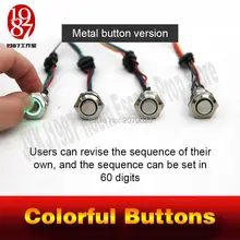 Реквизит для игры Takagism real life комплект для побега, четыре цвета кнопки для побега секретная комната четыре Волшебные металлические кнопки