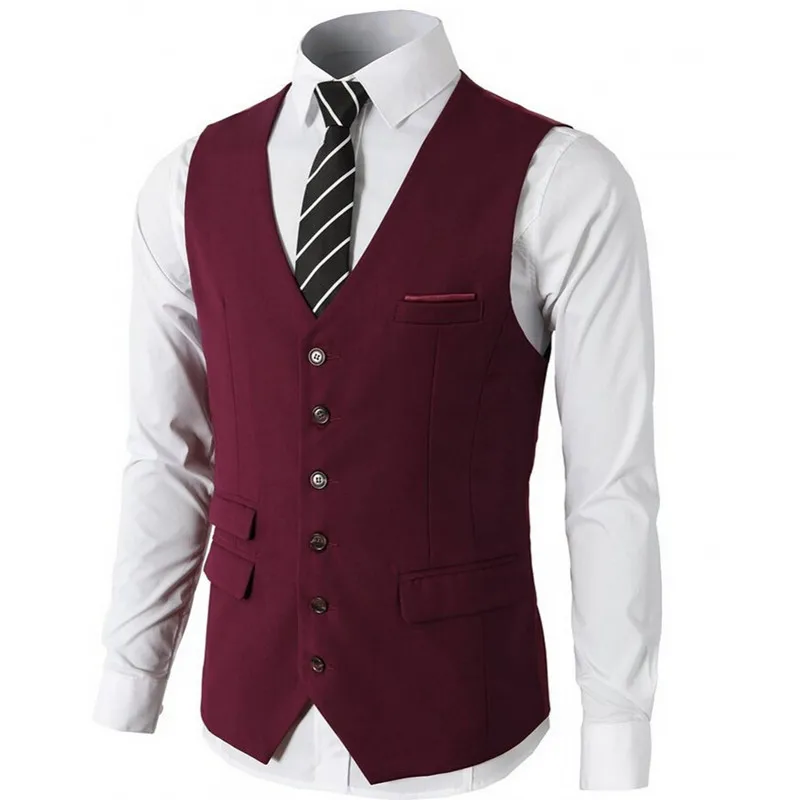 

Navy Burgundy Black Groom Vests Groom Tuxedos Groomsmen Suit Vest Slim Fit Best Man Suit Wedding Men's Suits Bridegroom Vest