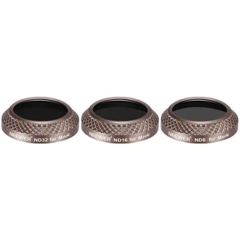 

Neewer 3 Pcs Lens Filter Kit for DJI Mavic Pro Drone Quadcopter: ND8+ND16+ND32 Filter Optical Glass Multi Coated Aluminum Alloy