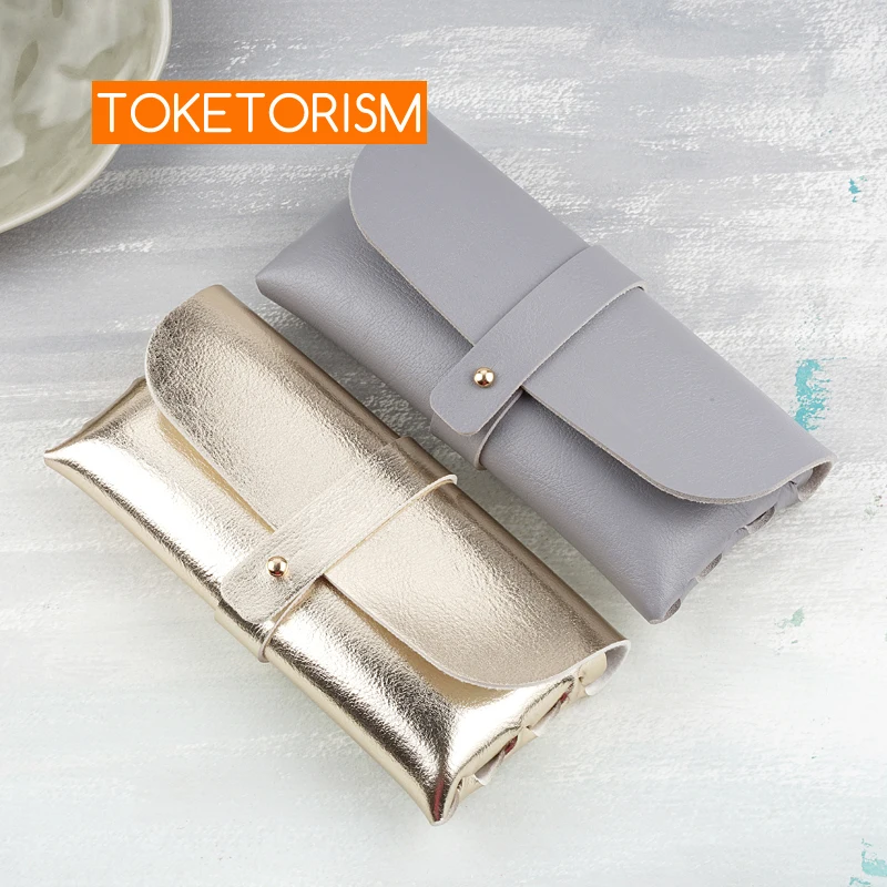 Toketorism fashion sunglasses bag spectacle cases artificial synthetic leather soft glasses boxes B6