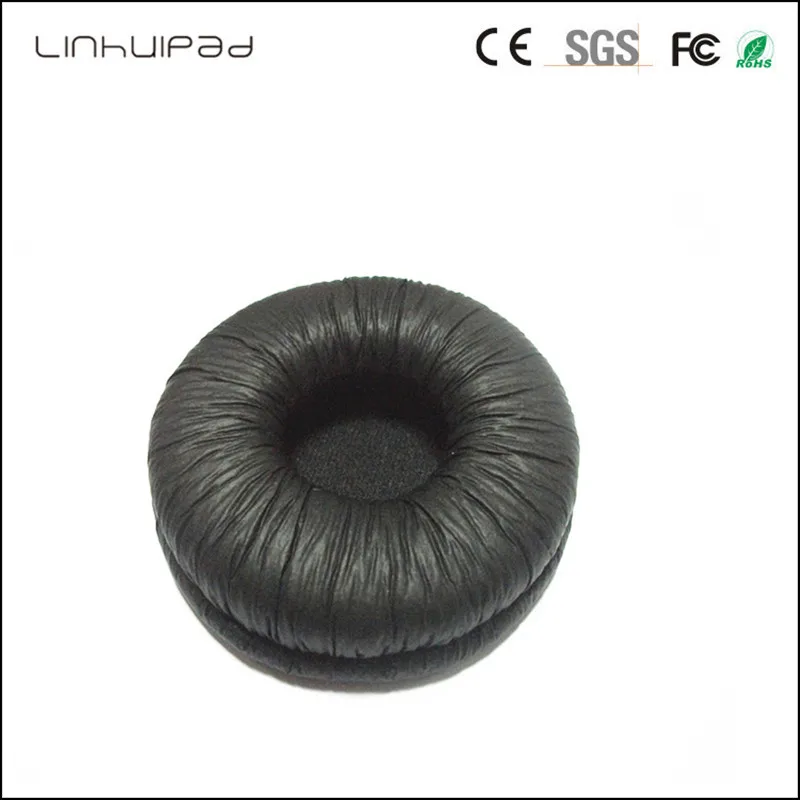 Linhuipad 55 мм кожзам подушечки для наушников Наушники чехлы для наушников для iPhone 6 см наушников 2 пара/лот
