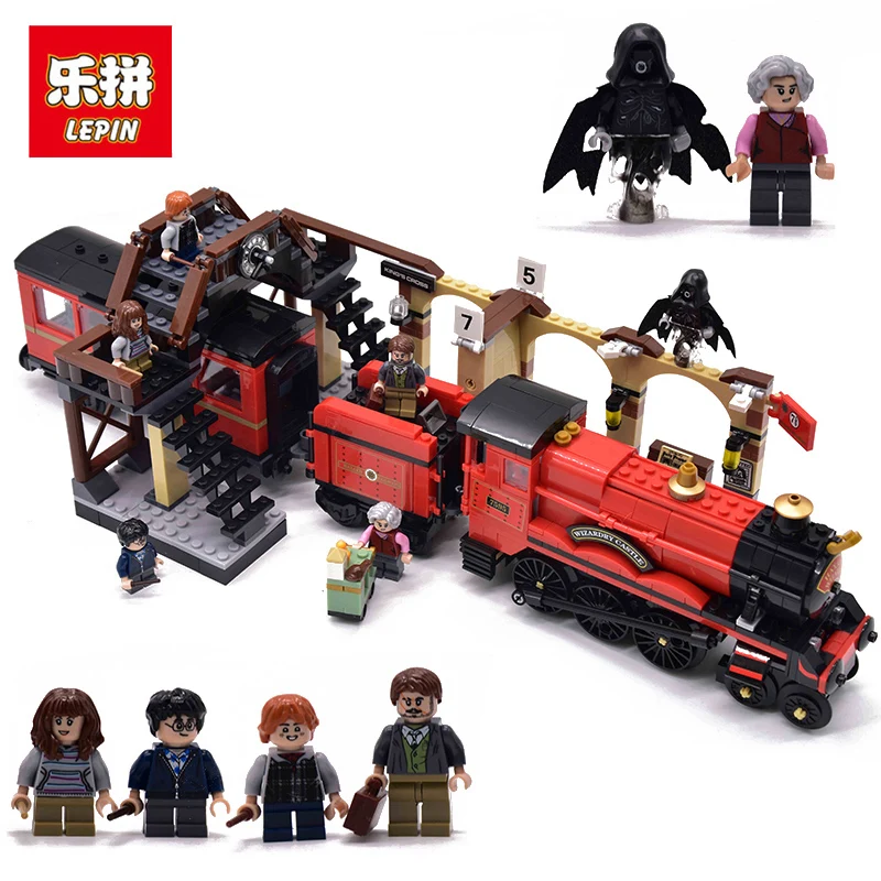 

Hogwarts Express Harri MINI Potter Figures Building Blocks Bricks Hogwarts Train legoings Toys for children 75955
