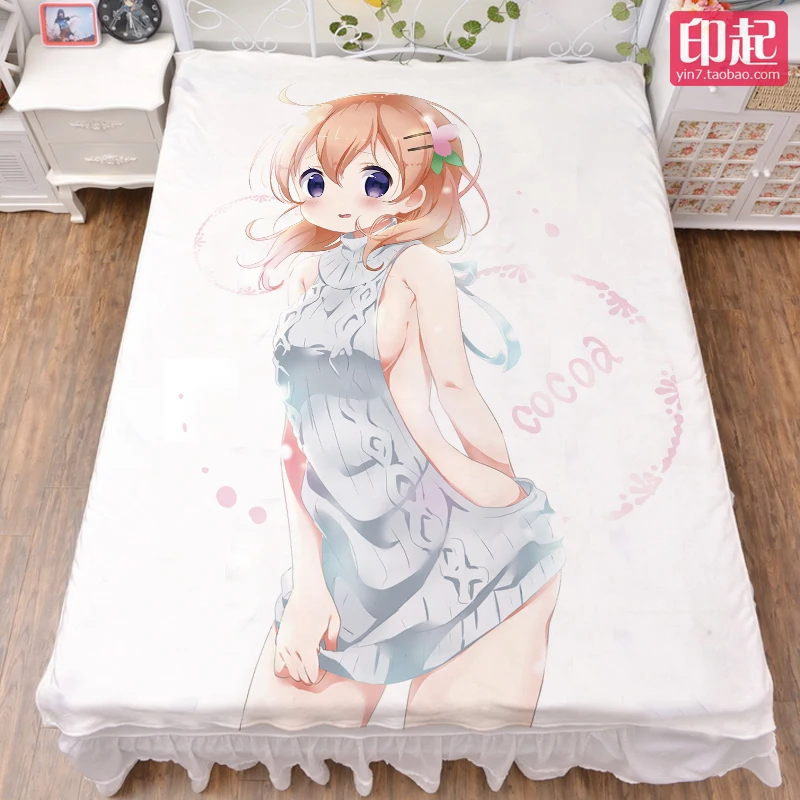 August update Anime это заказ кролика? Hoto Kokoa & Kafuu Chino простыня для молока и фланелевое