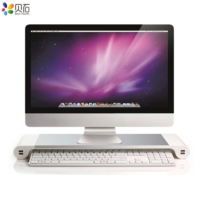 Portable 4 Ports USB Laptop Computer Monitor Stand PC Monitor Holder Notebook Desktop Mount Non-slip Holder for MacBook Pro/Air Portable 4 Ports USB Laptop Computer Monitor Stand PC Monitor Holder Notebook Desktop Mount Non-slip Holder for MacBook Pro/Air