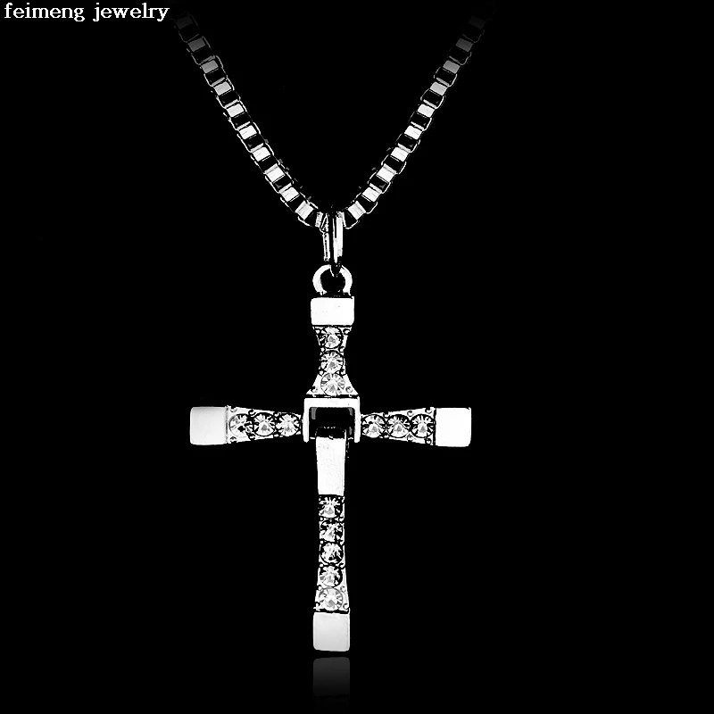 

Wholesale Fast and Furious Necklace, Man Cross Necklace, Man Praying Holy Article Dominic Toretto Jesus Necklace Movie Jewelry