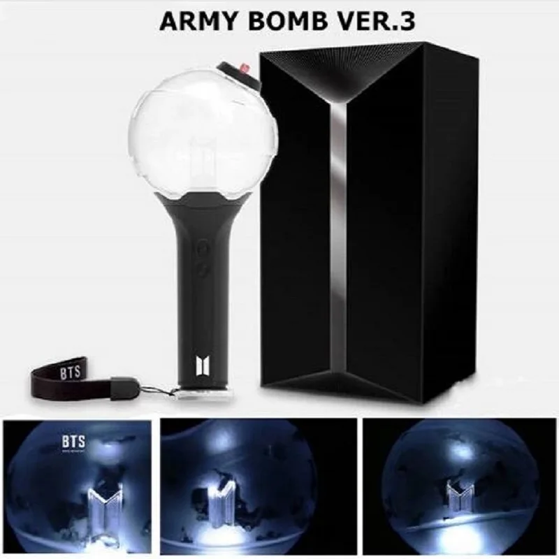 

BTS ARMY Bomb Ver3 Lightstick Glowstick KPOP Bangtan Boys Concert Fans Lamp V Gift Fashion Toys 2018 Hoodies NEW
