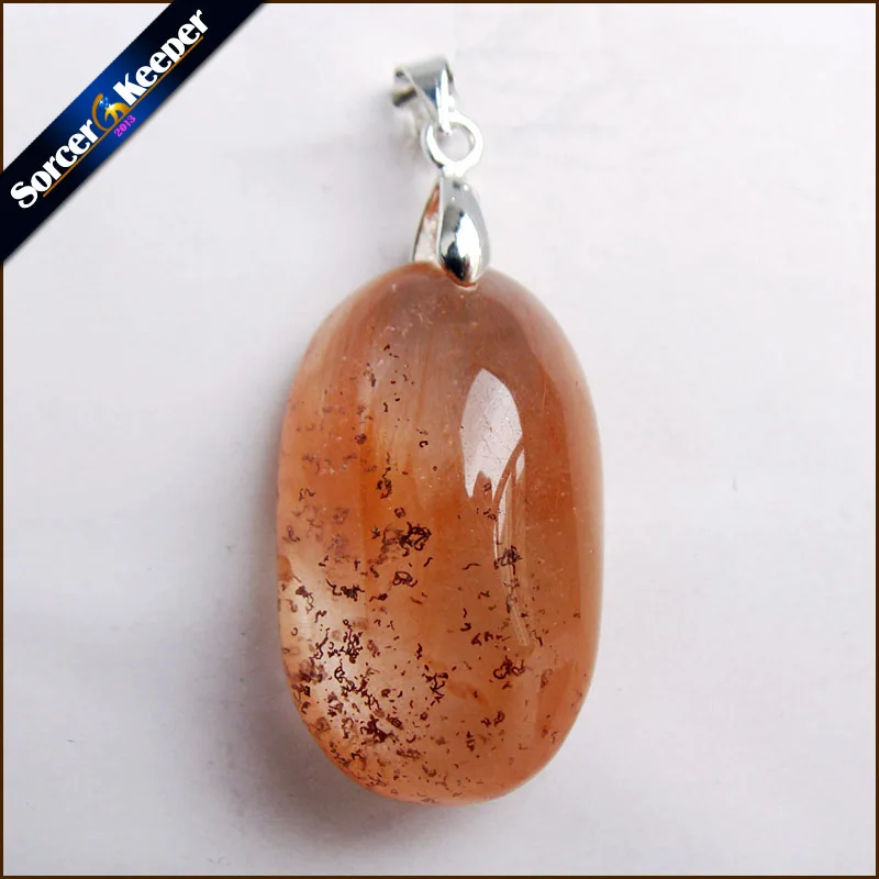 

Rare Natural Quartz Rutilated Garden Quartz Crystal Pendant Red or Gold Crystal Necklace Natural Stones and Minerals MS744