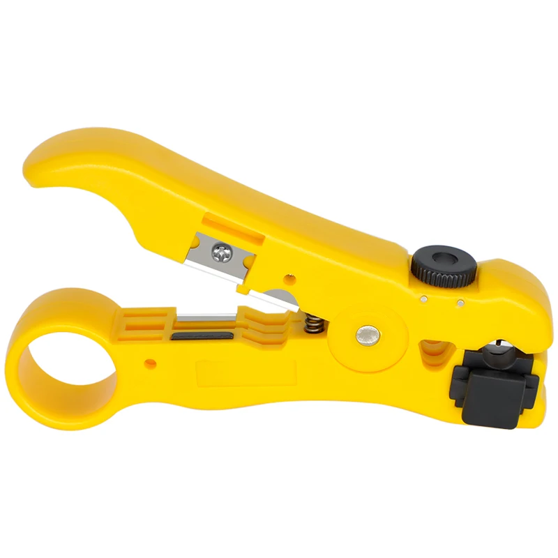 CNCOB Automatic Cable Wire Stripper Electric Stripping Tools for UTP/STP RG59 RG6 RG7 RG11 Multi-functional Cutter Str