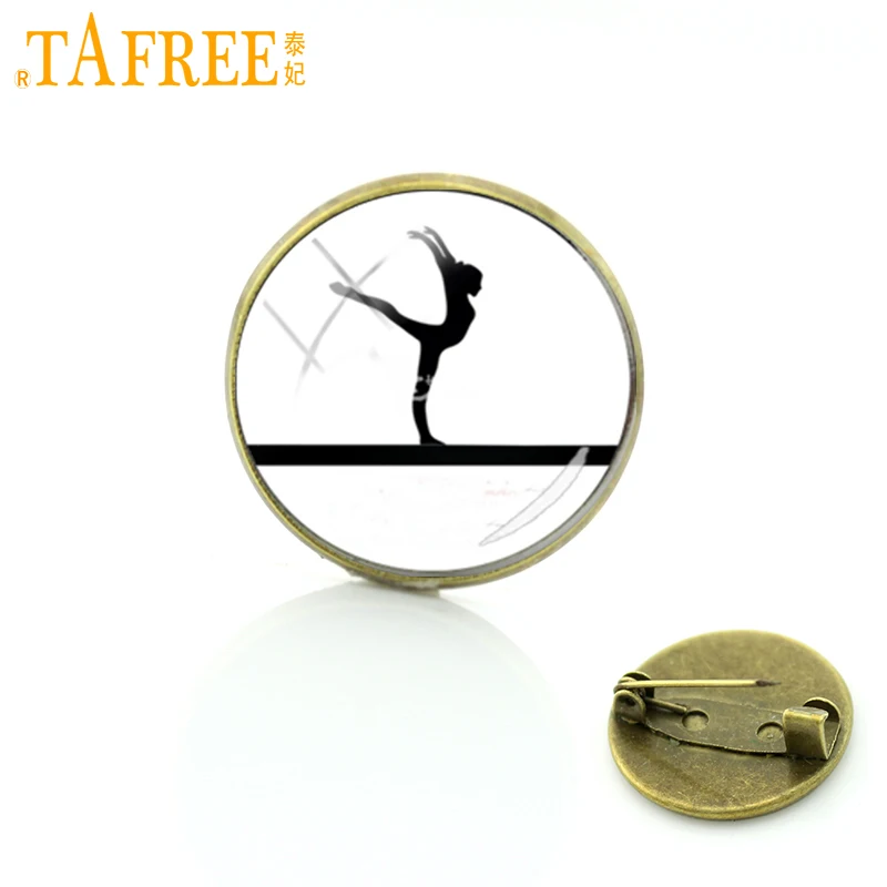 

TAFREE Gymnastics Brooch combines both art and sport Pins rhythmic perfect fusion of athletics and aesthetic PE jewelry NS558