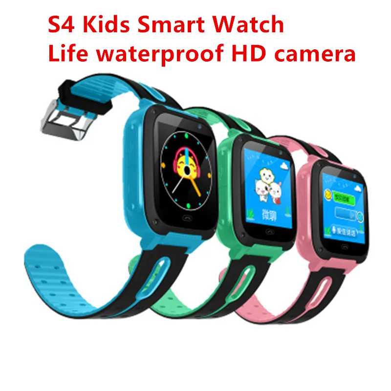 

Kids Smart Watch Waterproof SIM Card Dial SOS Camera Touch Screen S4 Children Watch for Baby Safe Android IOS Phones Locator