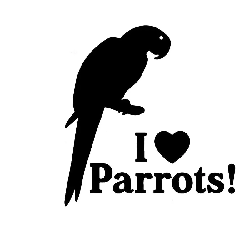 12 см * 7 I Heart попугаи Love Bird Pet Parrot автомобильные виниловые наклейки и стильные