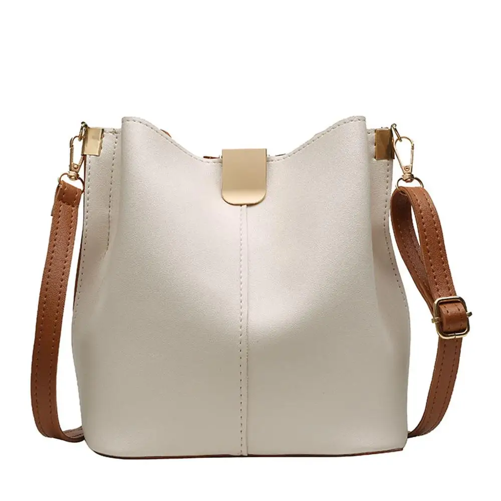 

Women bag with Leather Strap Bucket Bag Women PU Leather Shoulder Bags Ladies Crossbody messenger Bags