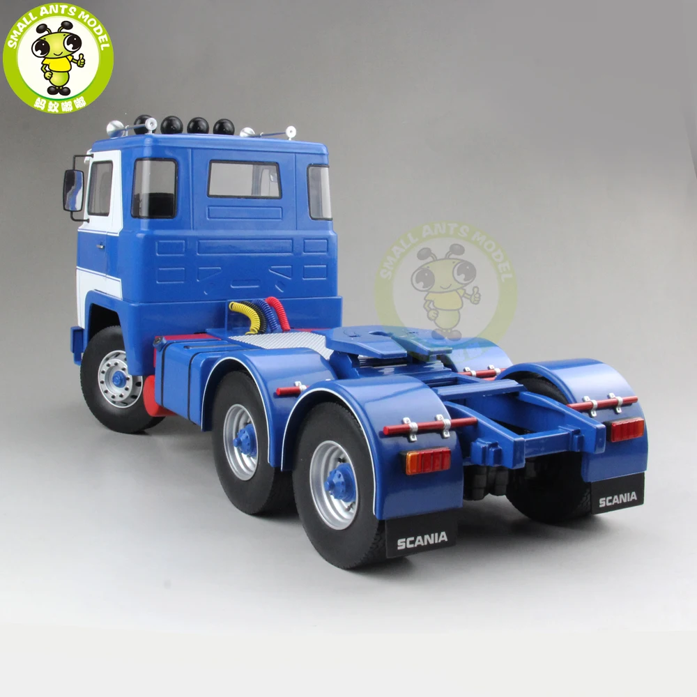 1/18 Scania Lbt 141 тягач Asg 3-Assi 1976 ROAD-KINGS литой автомобиль модели грузовиков игрушки для детей подарок синий и белый