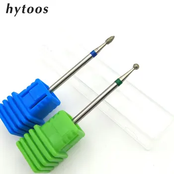 

HYTOOS 2Pcs Diamond Nail Drill Bit 3/32" Rotary Burr Manicure Cutters Electric Nail Drill Accessories Nail Mills Tool S5