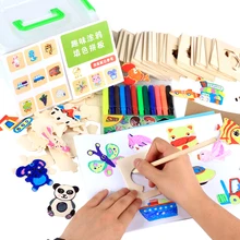 Free shipping Kids Drawing Toys Set/Paint Learning Notebook/Coloring Notebook toy, Baby wooden toy wood educational toys