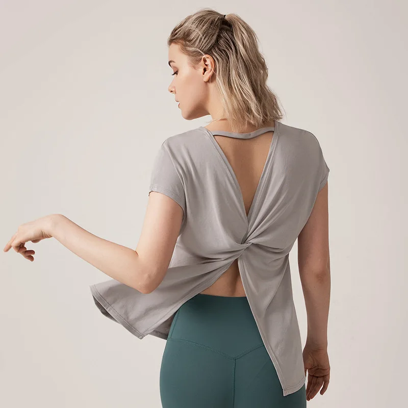 

Juventus 2019 Solid Simple Sport Clothes For Women 3 Colorsopen Back Camiseta Mujer Loose And Quick-drying Sport T Shirt Women