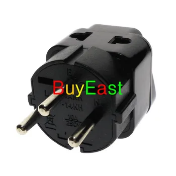 

Lot 10 ISRAEL Travel Adapter 2 Way Outlet Power Plug Change US/AU/EU/UK.... to Israeli 3 Pin Grounded Plug Adaptor 10A