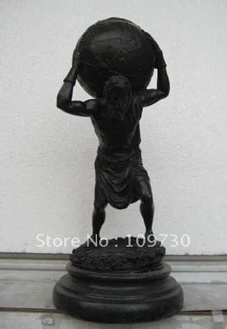 12 ''Greek Мифология Gaint Titan Атлас Глобус Бронзовая Статуя Скульптура|sculpture