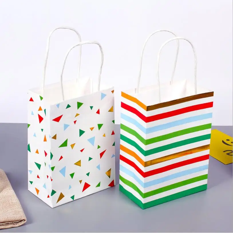 30 шт. праздничный подарок крафт бумажный мешок большая сумка для покупок DIY многофункциональная бумага сумка с ручками