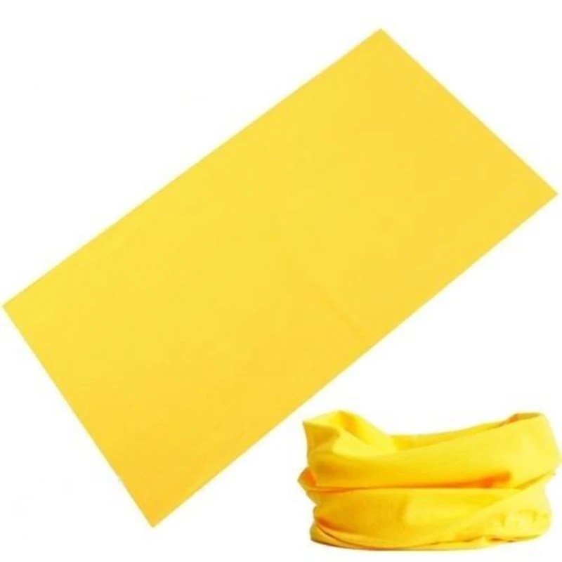 Бесшовные банданы Открытый Восхождение Походные шарфы шлем тюрбан, повязка на голову Магия шарф маска для лица и шеи Shemagh повязка на голову - Цвет: Цвет: желтый