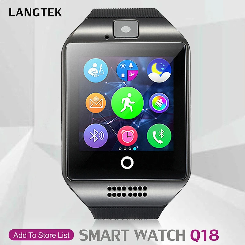 LANGTEK font b Smart b font Watch Q18 For Ios Android phone Support Multi languages With