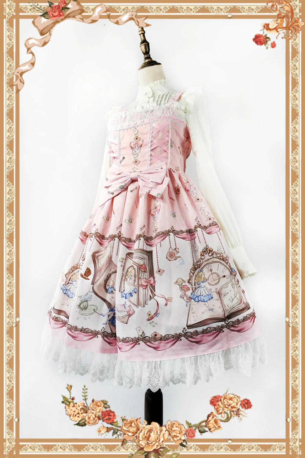 Книга таинственной земли Алисы~ сладкий печатных Лолита JSK платье от Infanta