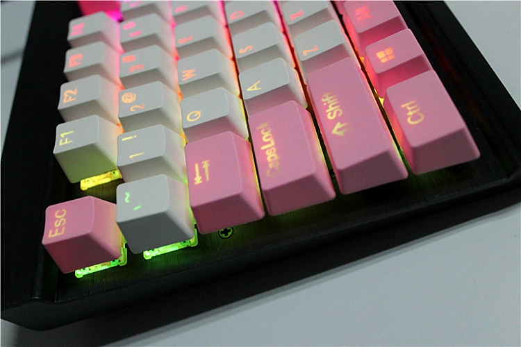 MP 108/87 клавиши прозрачная подсветка PBT кейкап для Corsair STRAFE K65 K70 Logitech G710 + Проводная
