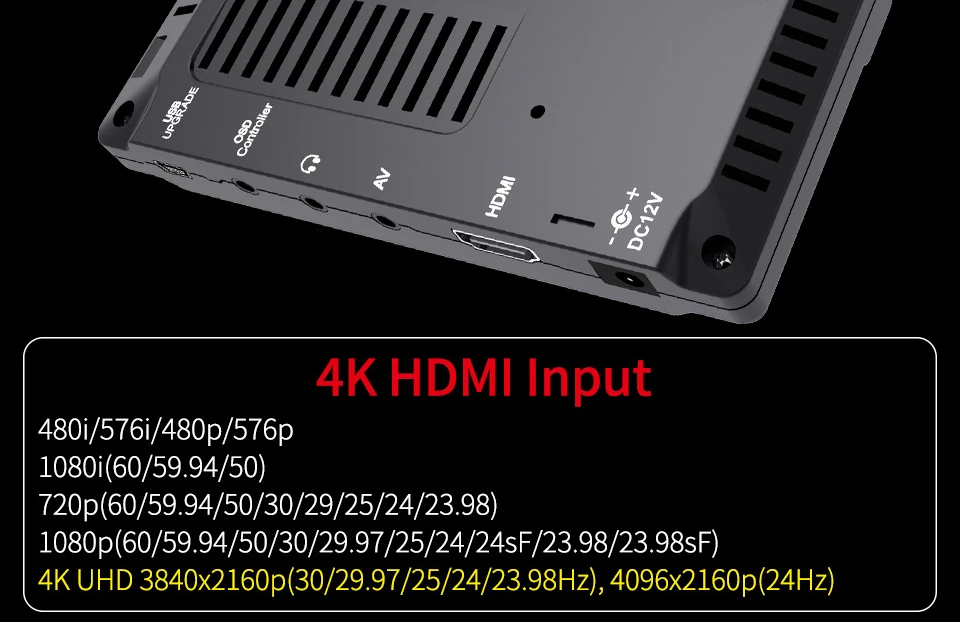 7 дюймов полевой монитор с разрешением 4K HDMI Камера DSLR монитор ЖК-дисплей ips HD 1280x800 видео помощь внешних для Камера s Nikon sony Canon Gimbal