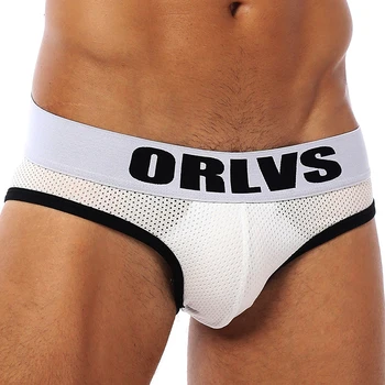 

2020 New Mesh Men Underwear Briefs Sexy Gay Mens Brief Men Cotton Pouch Underwear Male Panties Bikini Man OR134