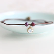 Ручной керамический ножной браслет простой модный Женский#1505