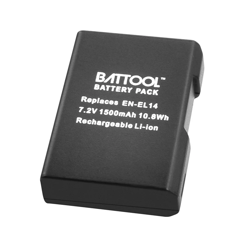 BATTOOL 2 шт. EN-EL14 EN EL14 Перезаряжаемые Батарея Bateria + ЖК-дисплей USB Зарядное устройство для Nikon D3100 D3200 D3300 D5100 D5200