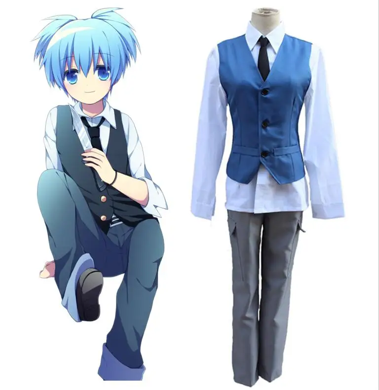 5 шт./компл. новый класс убийц Ansatsu Kyoushitsu Shiota Nagisa Костюмы для косплея на Хеллоуин