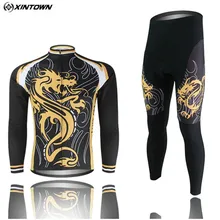 XINTOWN для мужчин с длинным рукавом Велоспорт Джерси Набор велосипед универсальная мужская Спортивная футболка Roupa Ciclismo дышащая одежда для велоспорта CC0196