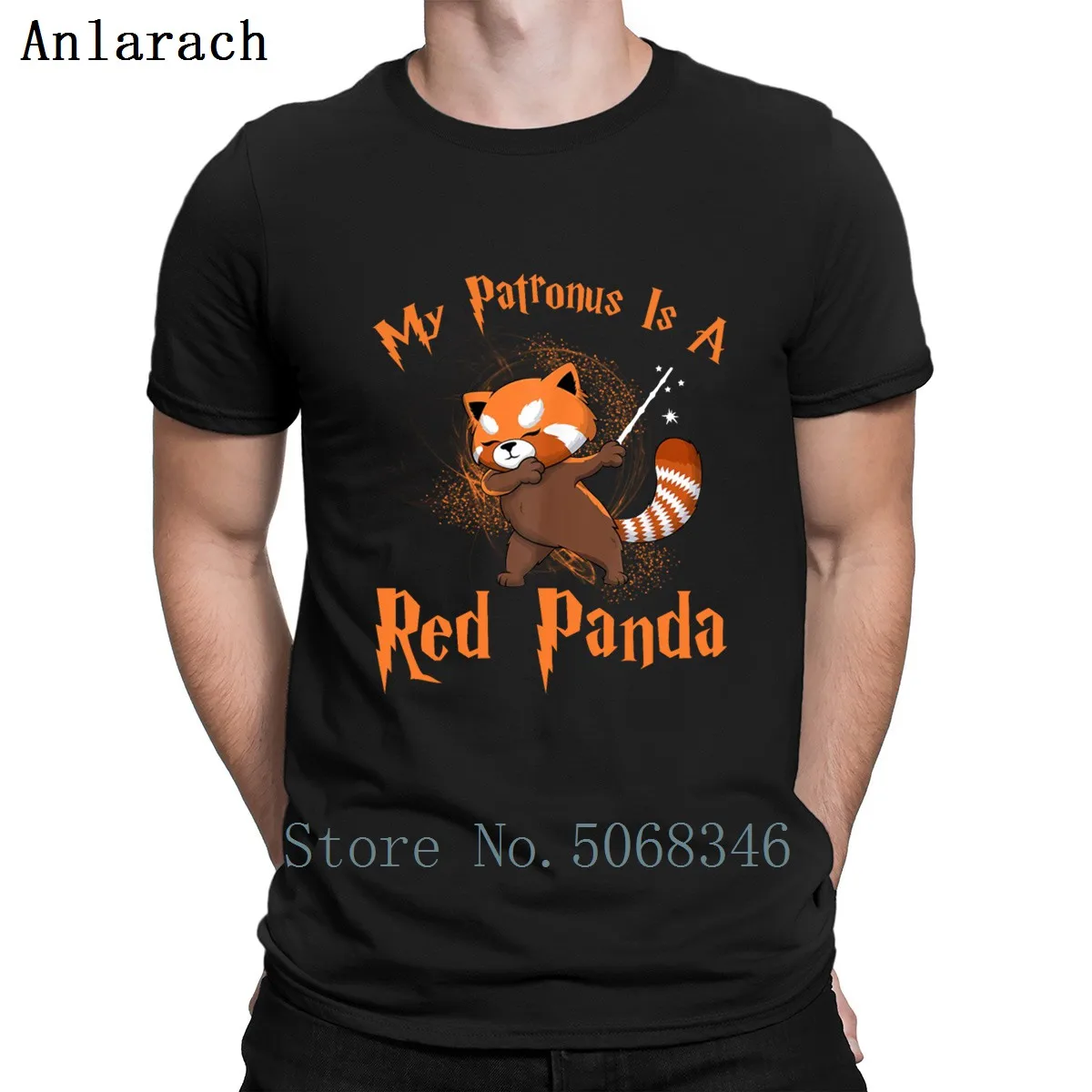 

My Patronus Is A Red Panda Shirt T Shirt New Style Spring Standard Slim Print Crew Neck Anti-Wrinkle Short Sleeve Shirt