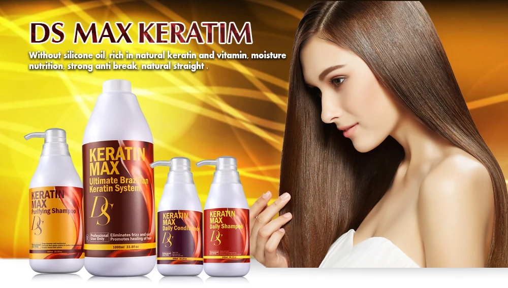 Tratamento de Queratina Diário e Condicionador Formalina + 500ml Shampoo + 300ml Brasileira Alto Grau Max 12% Purificar Shampoo 1000ml ds 2 High Quality Beleza e saúde