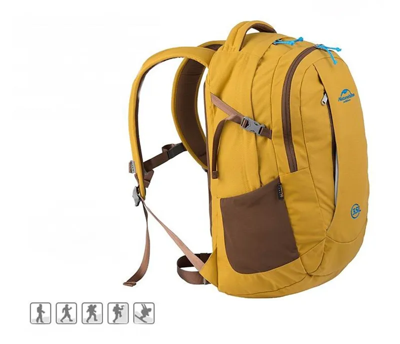 Рюкзак на открытом воздухе софтбэк нейлон водонепроницаемый износостойкий светильник рюкзаки красочные сумки для ноутбука скалолазание путешествия 35L
