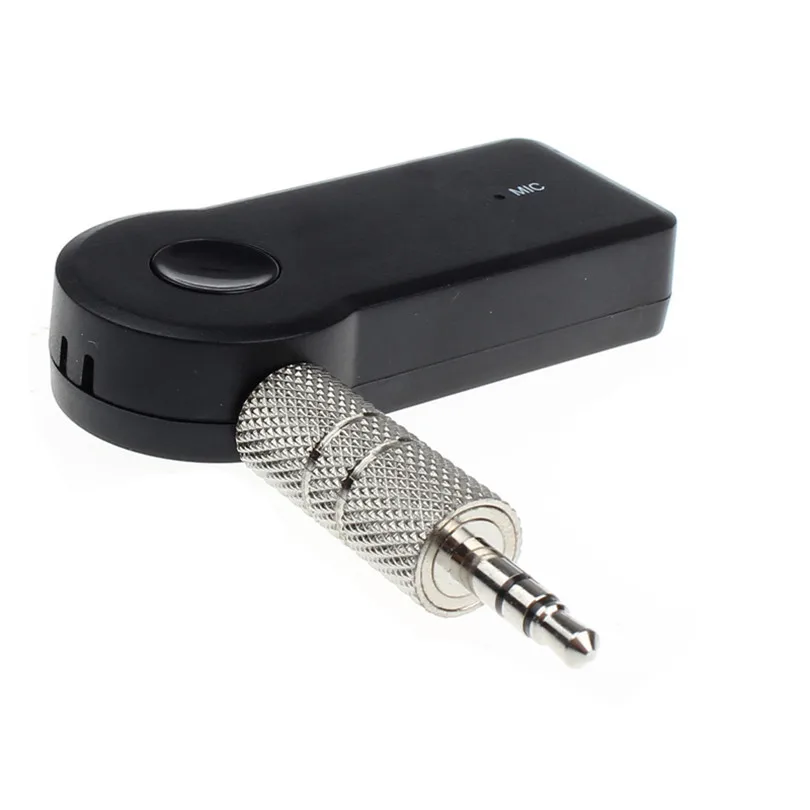 3.5mm Portable Wireless Bluetooth Connector Black Mini Stereo Car Aux