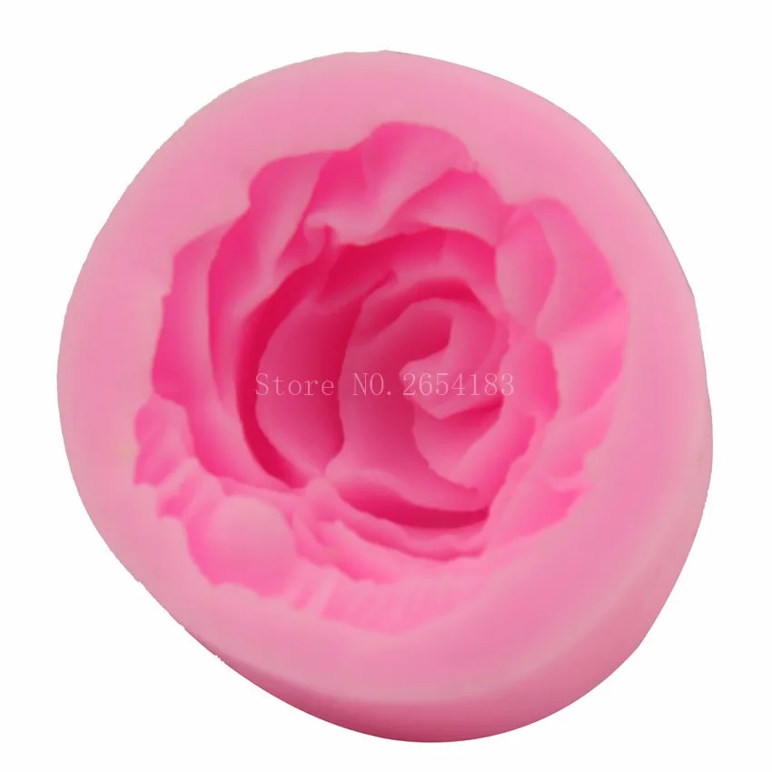 Stampo per torta in silicone fiore rosa 3D Stampo per fondente per fiori Cupcake Jelly Candy Decorazione per cioccolato Stampi per strumenti di cottura FQ2825