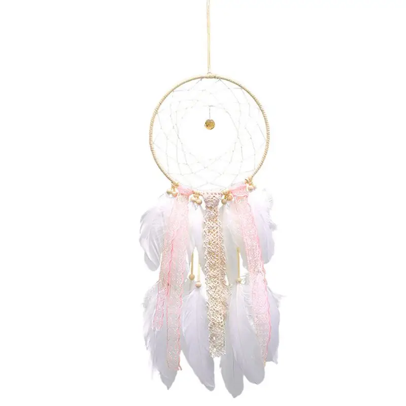 2m 20 LED Lighting Girl Room Bell Feather Beads Bedroom Romantic Dream Catcher Wall Hanging Car Home Decor
